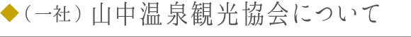 一般社団法人 山中温泉観光協会について